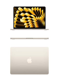 أبل New 2024 MacBook Air MC8J4 13-inch Display, Apple M3 Chip 8-Core CPU 8-Core GPU Processor/16GB RAM/256GB SSD/Intel UHD Graphics English/Arabic Starlight  - Image 2