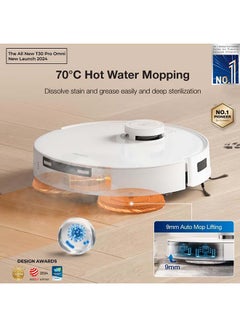 إيكوفاكس المكنسة الكهربائية الروبوتية  DEEBOT T30 PRO Omni 1000 W DDX14، باللون الأبيض. 1000 W DDX14  - Image 4