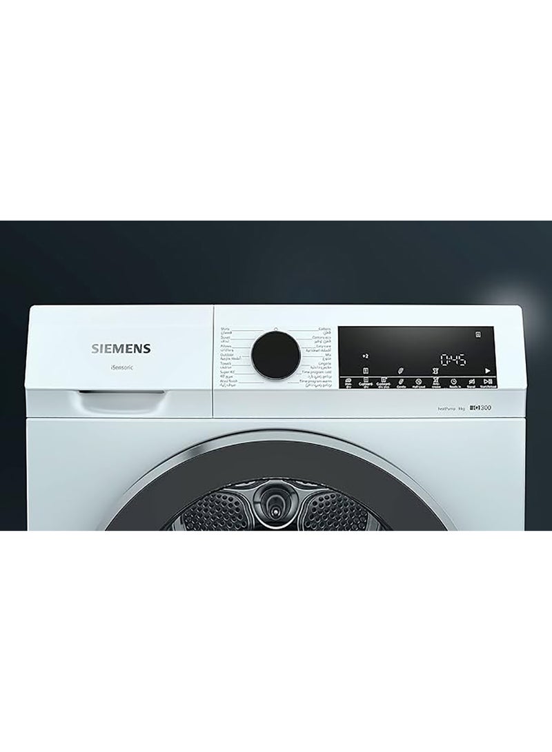 سيمنز 9 kg Heat Pump Tumble Dryer, German Engineering, 1 Year Warranty WQ43G200GC White  - Image 3