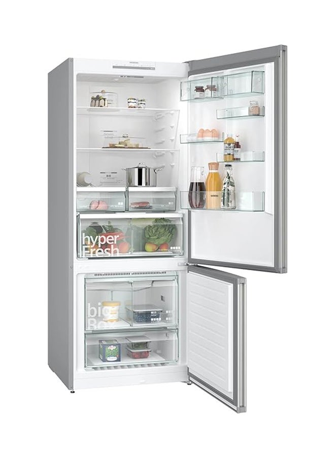 SIEMENS - iQ300, 480 Litres Net Capacity, Bottom Mount Freestanding Refrigerator, German Engineering, 1 Year Warranty KG55NVL21M Inox - Image 1