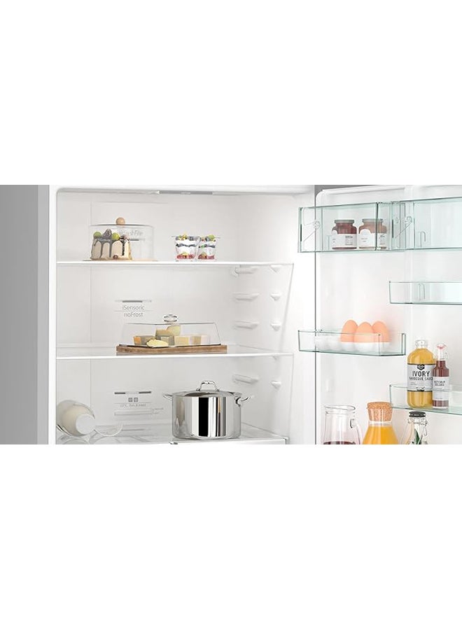 SIEMENS - iQ300, 480 Litres Net Capacity, Bottom Mount Freestanding Refrigerator, German Engineering, 1 Year Warranty KG55NVL21M Inox - Image 1