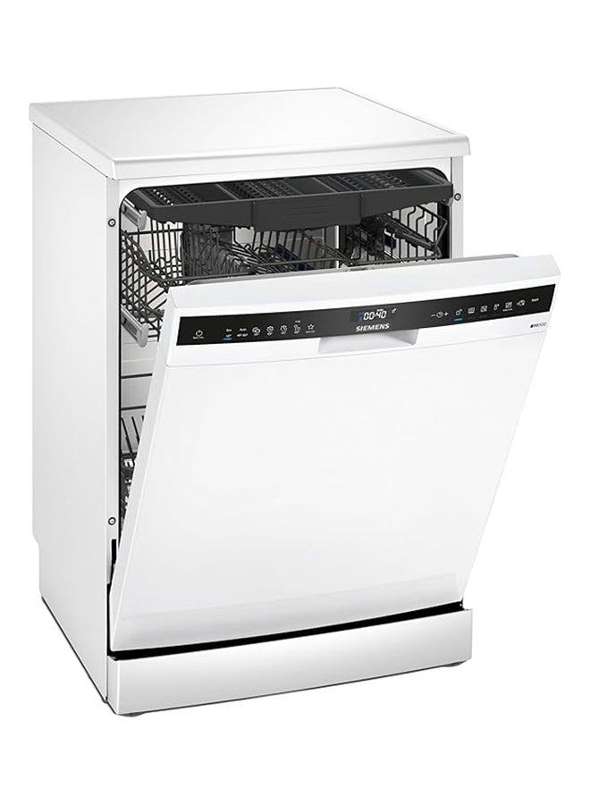 SIEMENS iQ500, 60 cm, Home Connect Freestanding Dishwasher With 14 Place Settings, German Engineered SN25HW76MM White  - Image 1