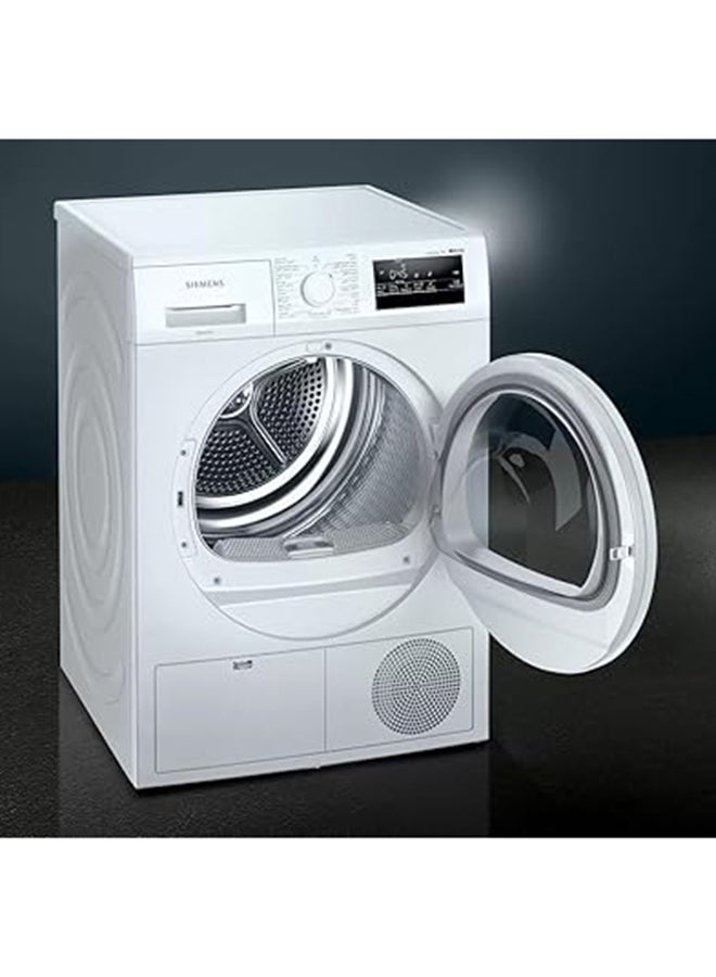 سيمنز IQ300 8 Kg Heatpump Dryer, AutoDry Technology, Outdoor Drying Program, Dryer with EasyClean Filter WT45H212GC White  - Image 1
