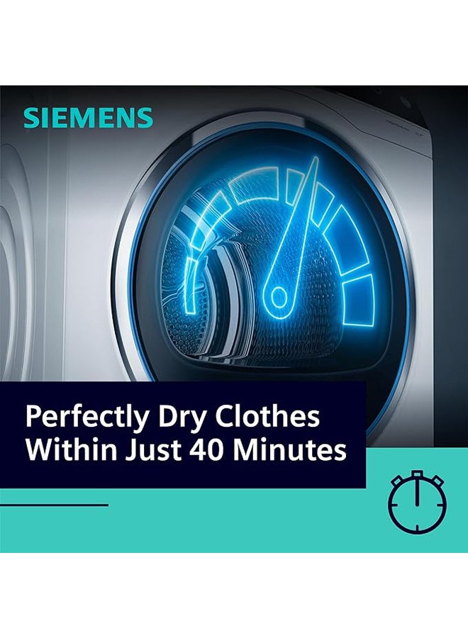 سيمنز IQ300 8 Kg Heatpump Dryer, AutoDry Technology, Outdoor Drying Program, Dryer with EasyClean Filter WT45H212GC White  - Image 5