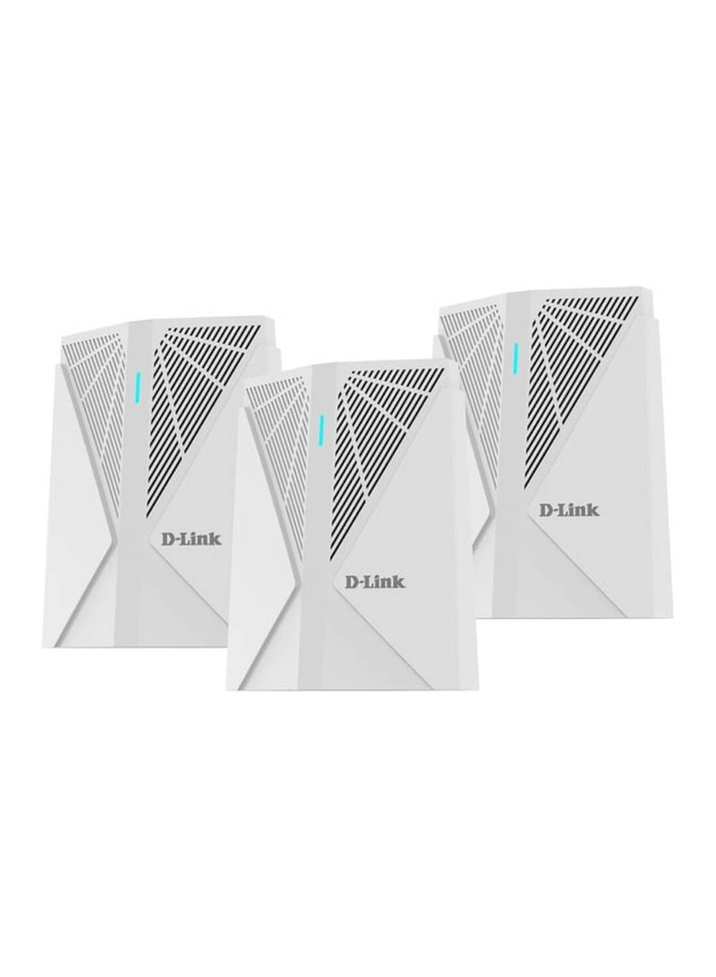 D-Link AX5400 Wireless Tri-Band Gigabit Router, 2 Gigabit Ethernet LAN Ports, Quad core 1.7GHz, Smart Roaming, Wi-Fi 6E, 2.5Gbps WAN, WPA3 Wireless Encryption, 3-Pack, DIR-XE5480 (3-PACK) White  - Image 2