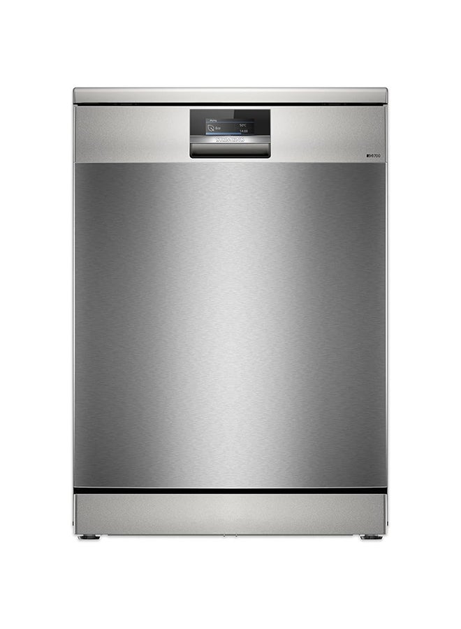 SIEMENS - iQ700 60 cm Home Connect Dishwasher, 14 Place Settings, Zeolite Function, Made in Germany SN27ZI86DM Silver - Image 1