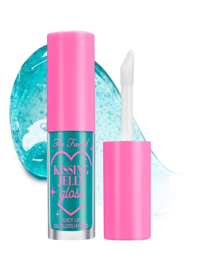 Too Faced - Kissing Jelly Lip Oil Gloss - Juicy Lip Oil Gloss Hybrid,  Sweet Cotton Candy 4.5ml Sweet Cotton Candy - Image 1