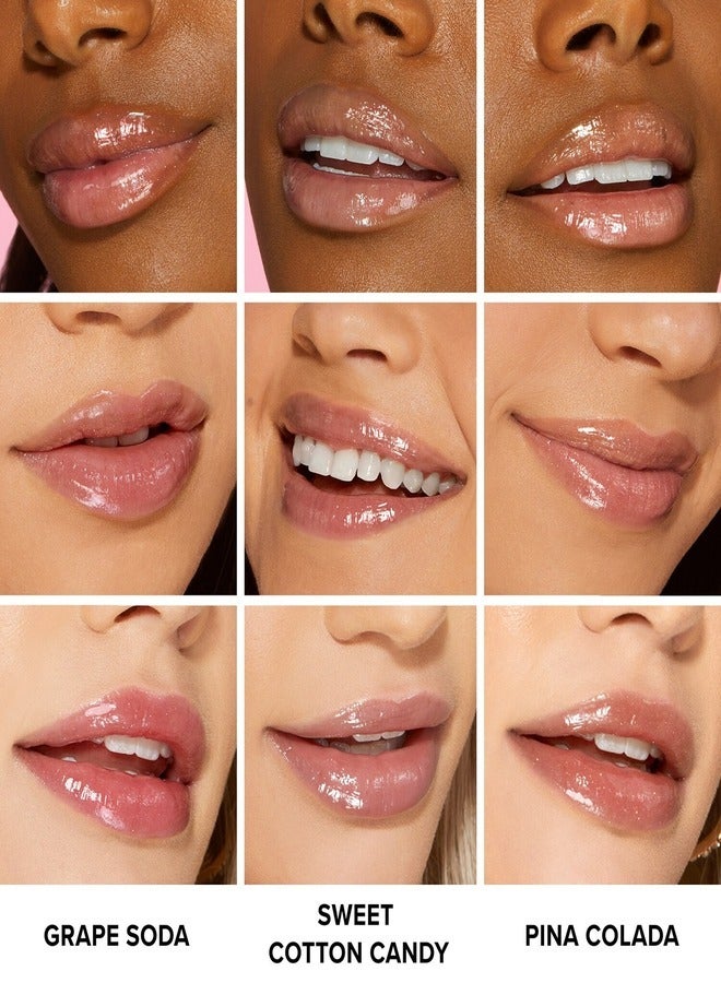 Too Faced - Kissing Jelly Lip Oil Gloss - Juicy Lip Oil Gloss Hybrid,  Sweet Cotton Candy 4.5ml Sweet Cotton Candy - Image 1