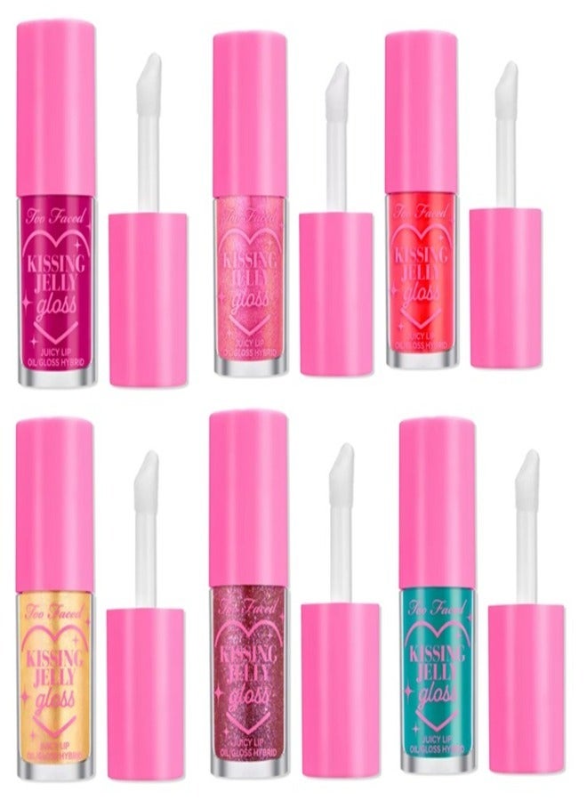 Too Faced - Kissing Jelly Lip Oil Gloss - Juicy Lip Oil Gloss Hybrid,  Sweet Cotton Candy 4.5ml Sweet Cotton Candy - Image 1
