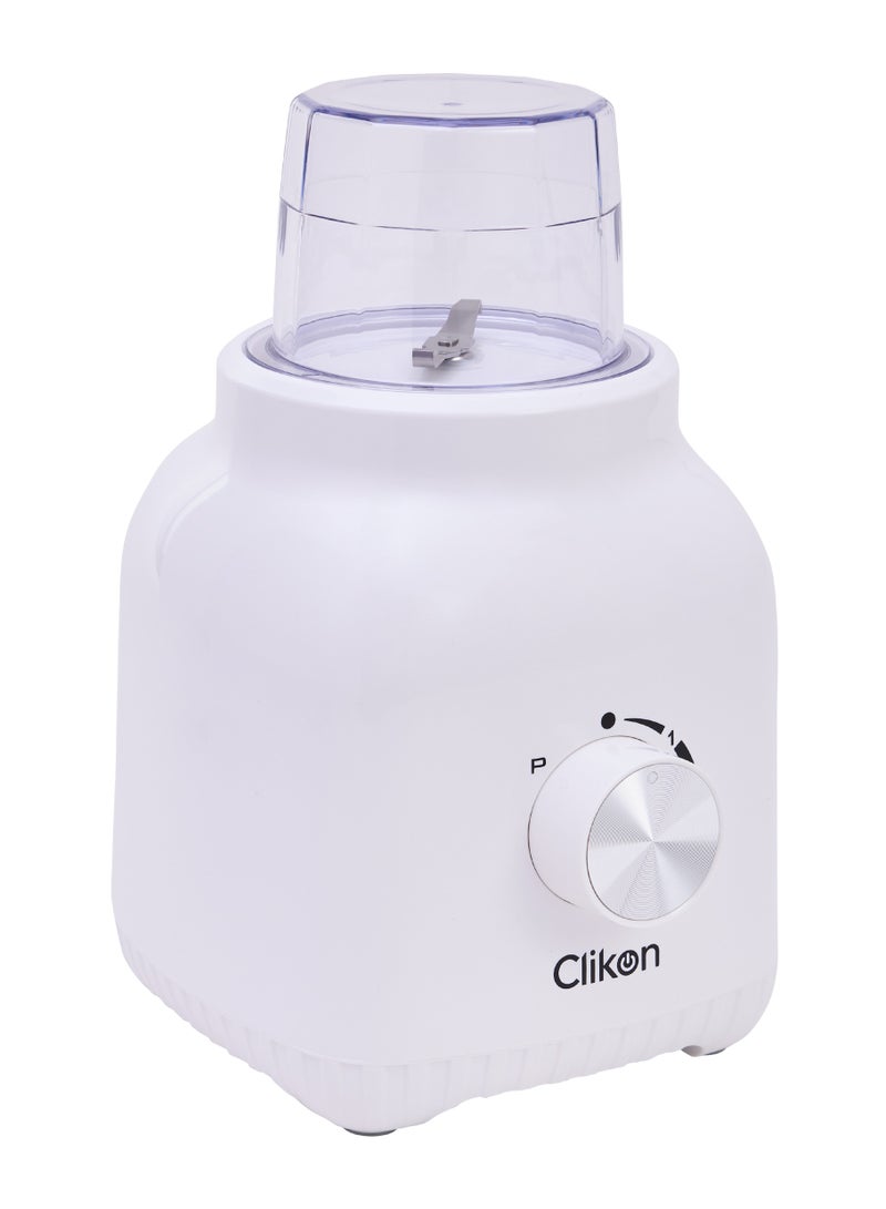 Clikon - 2-In-1 Juicer Blender Chopper Set With Wet And Dry Grinder Jar 1.5L 1.5 L 550 W CK2690 White - Image 1