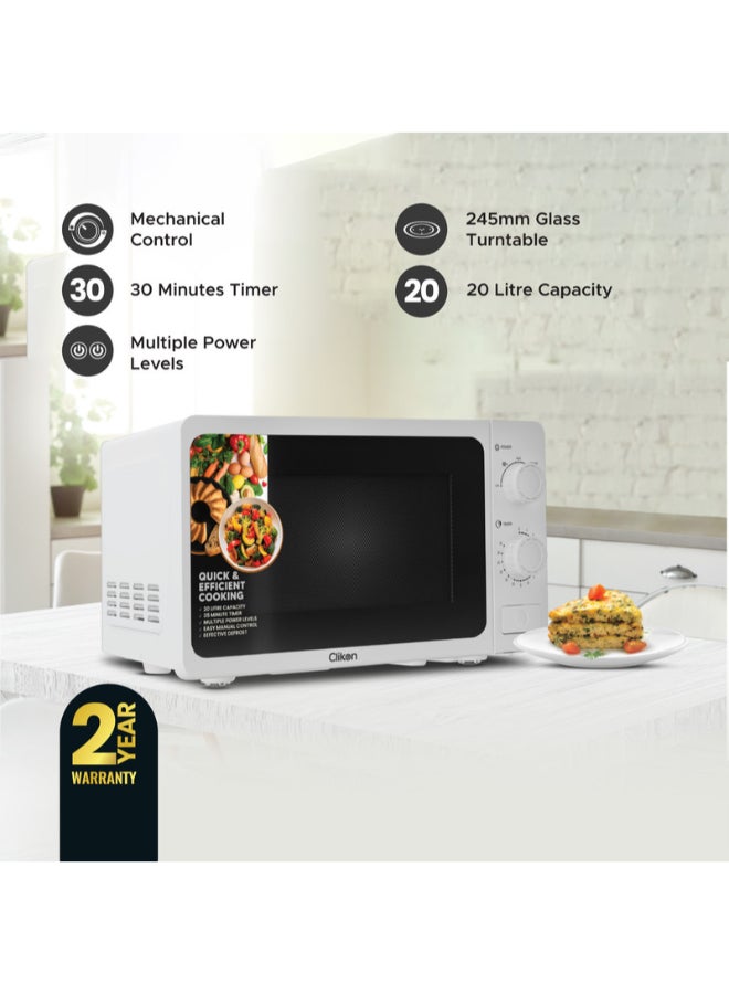كليكون Microwave Oven With 5 Power Levels And 35 Minute Timer 20 L 700 W CK4327 White  - Image 4