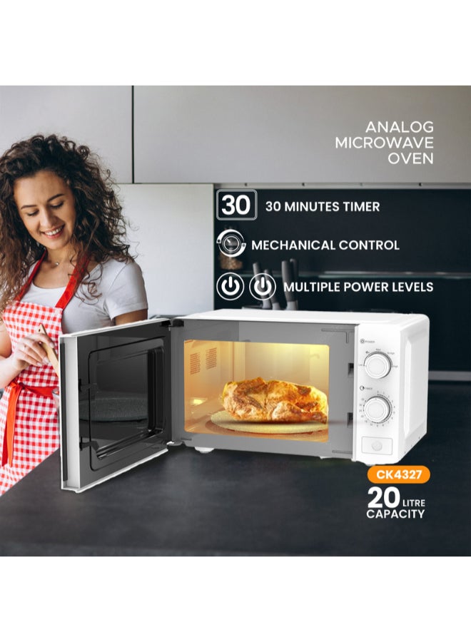 كليكون Microwave Oven With 5 Power Levels And 35 Minute Timer 20 L 700 W CK4327 White  - Image 3