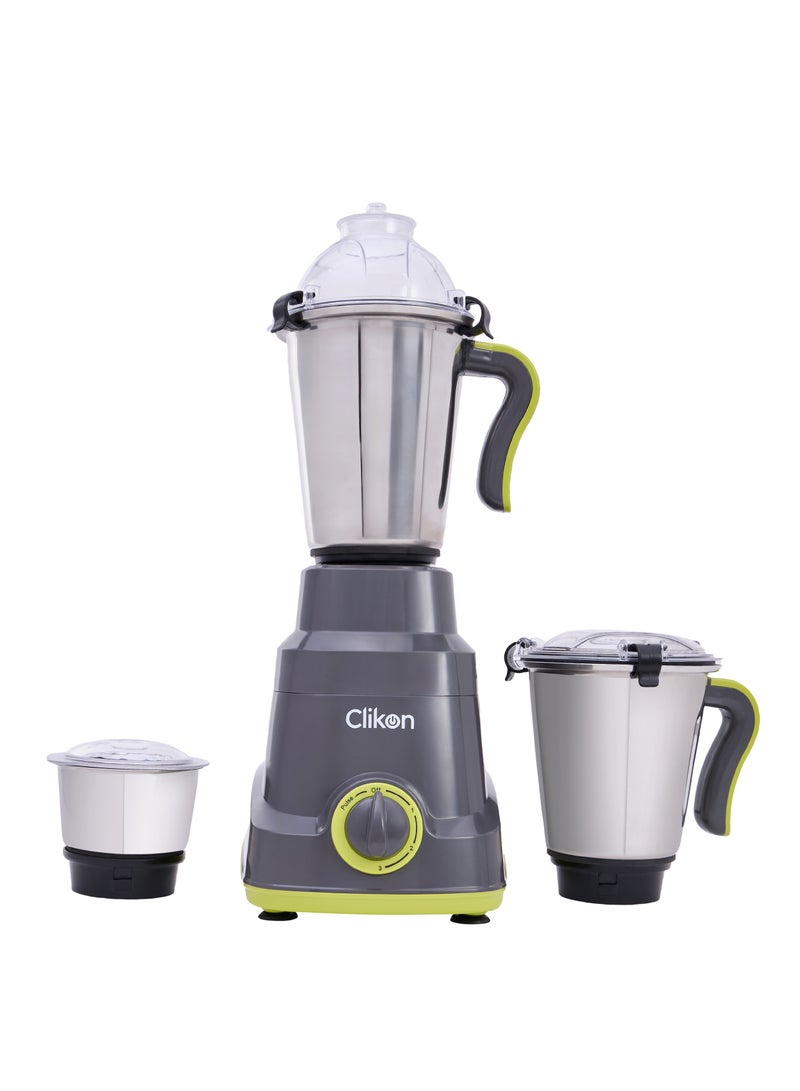 كليكون 3-In-1 Mixer Grinder With Stainless Steel Jar And Blade/Powerful Copper motor/Overload Protection 1.5 L 750 W CK2686 Black/Green  - Image 1