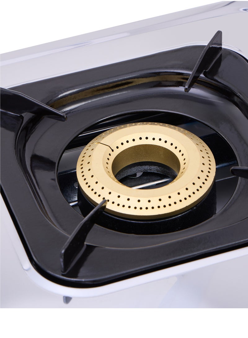 Clikon Double Burner Gas Stove 2 Burner Stainless Steel Gas Stove Cooktop CK2141 Blue/Silver - Image 5