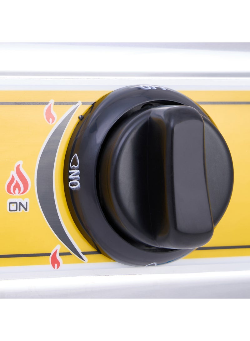 Clikon 2 Burner Stainless Steel Gas Stove Cooktop CK2144 Yellow/Silver - Image 5