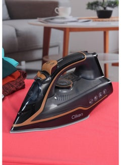 Clikon Ceramic Soleplate Steam Iron 2400W – Fast Heating & Smooth Glide for Perfectly Pressed Clothes 2400 W CK4125 Black/Brown  - Image 5