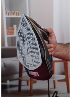Clikon Ceramic Soleplate Steam Iron 2400W – Fast Heating & Smooth Glide for Perfectly Pressed Clothes 2400 W CK4125 Black/Brown  - Image 4