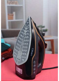 Clikon Ceramic Soleplate Steam Iron 2400W – Fast Heating & Smooth Glide for Perfectly Pressed Clothes 2400 W CK4125 Black/Brown  - Image 2