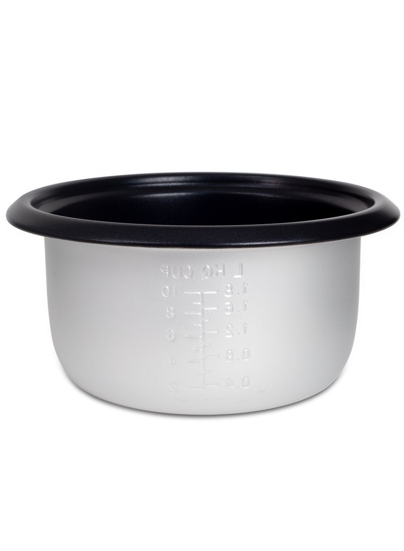 كليكون 2.2 L Electric Rice Cooker With Non-Stick Inner Pot And Stainless Steel Lid, Includes Warm/Cook And Steam Function/Rice Spoon And Measuring Cup/Perfect For Cooking Rice And Other Grains, Steaming Vegetables 2.2 L 900 W CK2704 Dark Grey  - Image 2