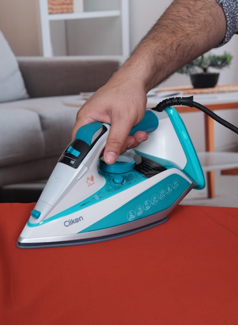 كليكون Smart Iron – Hand Sensing Technology for Enhanced Ironing Efficiency 500 ml 2200 W CK4136 Light Green  - Image 3