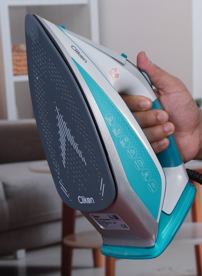 كليكون Smart Iron – Hand Sensing Technology for Enhanced Ironing Efficiency 500 ml 2200 W CK4136 Light Green  - Image 4