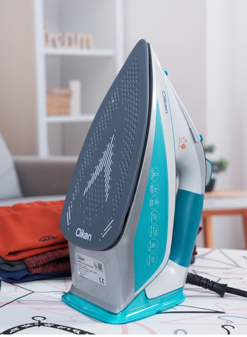 كليكون Smart Iron – Hand Sensing Technology for Enhanced Ironing Efficiency 500 ml 2200 W CK4136 Light Green  - Image 2