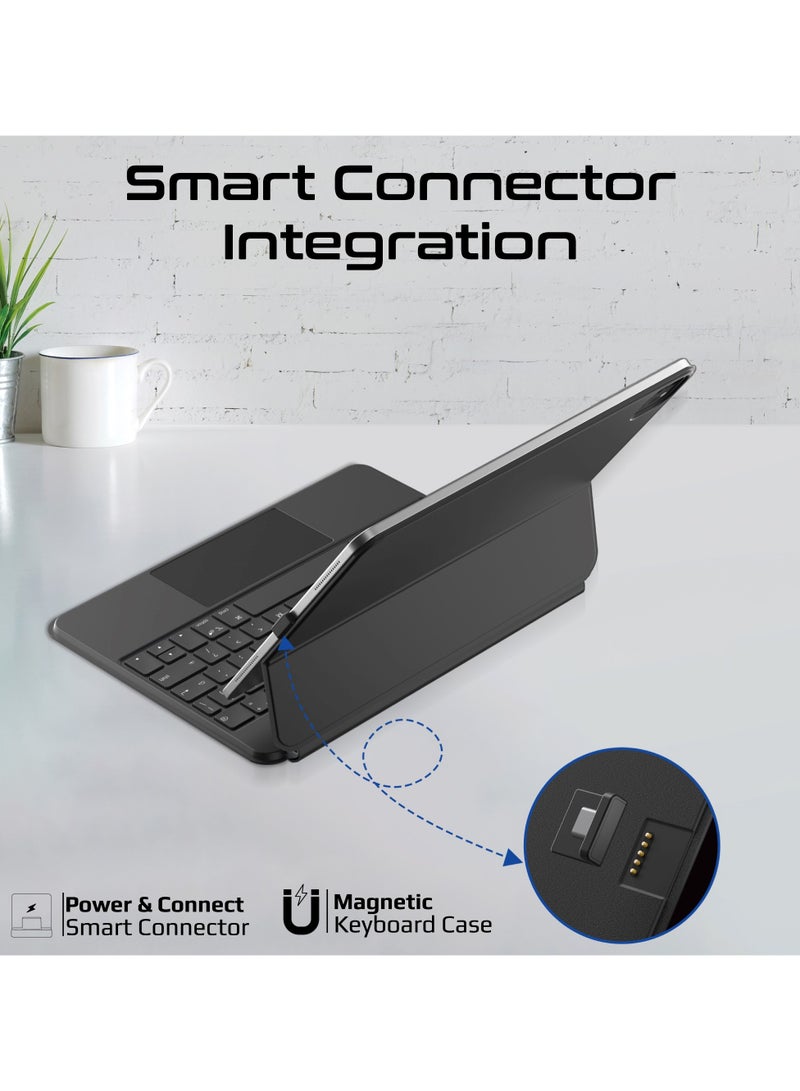 PROMATE - Foldable Wireless Keyboard for iPad with RGB Backlight and Multi-Function Touchpad, Smart Connect Support Ultra-Slim Design with Strong Magnetic Mounting Black - Image 1