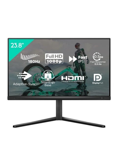 23.8-inch Full HD Evnia 3000 Gaming Monitor HDR 10, Fast IPS Panel Type, 180Hz Refresh Rate, 0.5ms Response Time, Adaptive Sync Technology, gaming console support, Adjustable Stand, Built-In Stereo Speakers Black