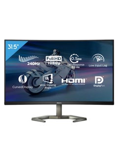 31.5-inch Full HD  Evnia 5000 Curved Gaming Monitor, 240Hz Refresh Rate, 0.5ms Response Time, Adaptive Sync Technology, Gaming Console support, Adjustable Stand Black