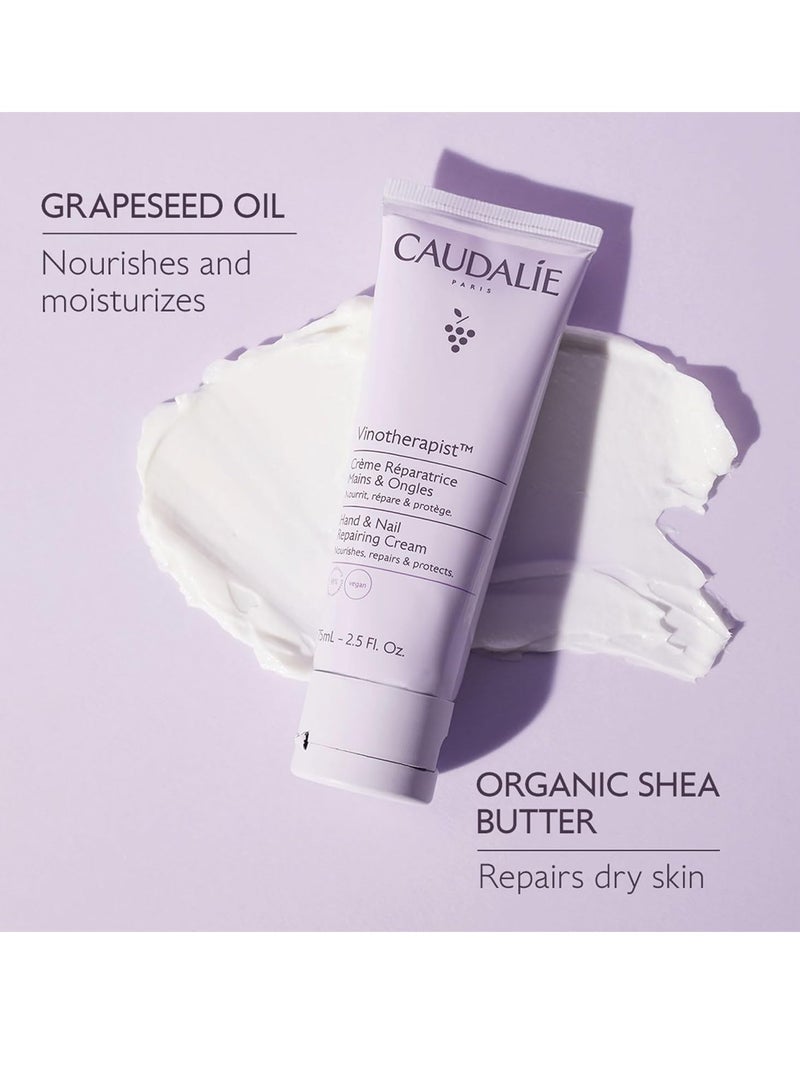 CAUDALIE Vinotherapist Hand and Nail Cream with Shea Butter and Grapeseed Oil, Vegan and Dermatologically Tested 75 mlml  - Image 3