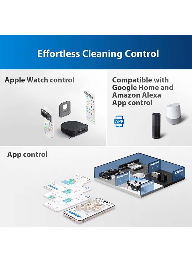 ecovacs - ECOVACS DEEBOT X5 PRO OMNI Robot Vacuum & Mop |12,800Pa Suction |70C Hot Water Mop Wash |ZeroTangle Tech |TruEdge Edge Mopping |Self-Emptying |Smart Lidar Mapping |Pet-Friendly|App/Voice Control| 20 W DDX39-Black Black - Image 1