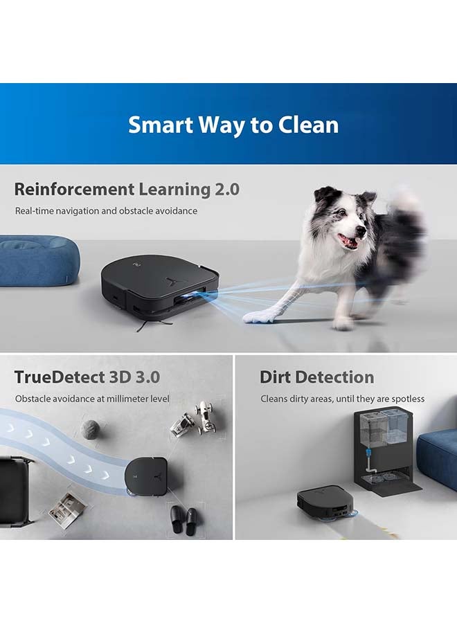 ecovacs - ECOVACS DEEBOT X5 PRO OMNI Robot Vacuum & Mop |12,800Pa Suction |70C Hot Water Mop Wash |ZeroTangle Tech |TruEdge Edge Mopping |Self-Emptying |Smart Lidar Mapping |Pet-Friendly|App/Voice Control| 20 W DDX39-Black Black - Image 1