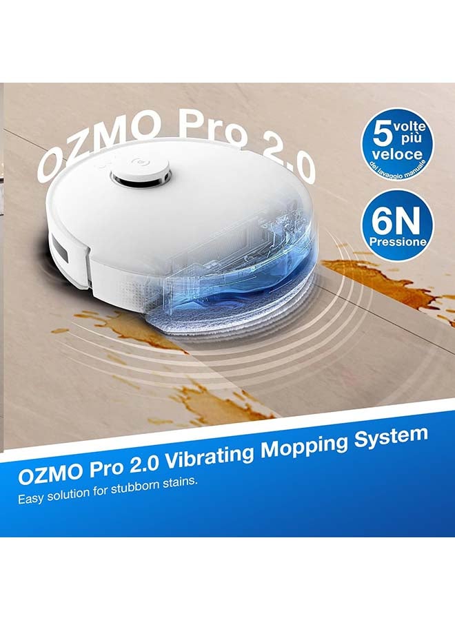 ecovacs - ECOVACS DEEBOT N20 PRO Plus Robot Vacuum & Mop | 8000Pa Suction | Self-Emptying | 320min Runtime | Smart Mapping & LiDAR | Pet-Friendly | App/Voice Control | 1000 W DKX5_White White - Image 1