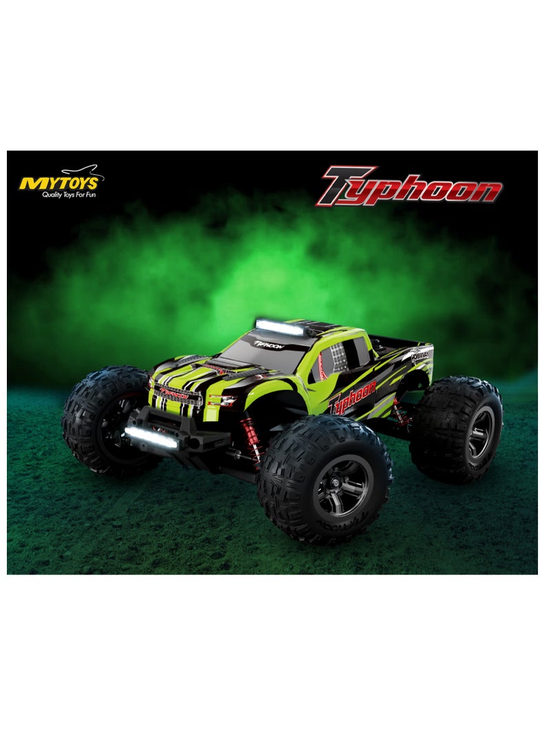 MYTOYS - Typhoon 1:10 RC Cars, Hobby Grade 4WD 60+ KM/H Fast Speed Remote Control Truck, All Terrain Off Road Electric Buggy with 2500 mAh Modular Battery for Adults and Boys (Advanced Modding Support) - Image 1