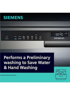 SIEMENS iQ500 60 cm Home Connect Freestanding Dishwasher With 14 Place Settings, German Engineered SN25HI76MM Inox  - Image 3
