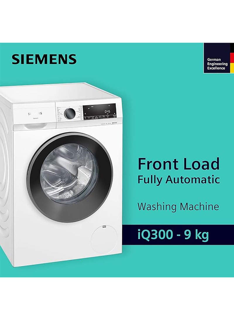 SIEMENS IQ 300, 9 Kg, Front Loading Washing Machine with 1400 rpm, Stain Removal, German Engineering WG44A100GC White - Image 2