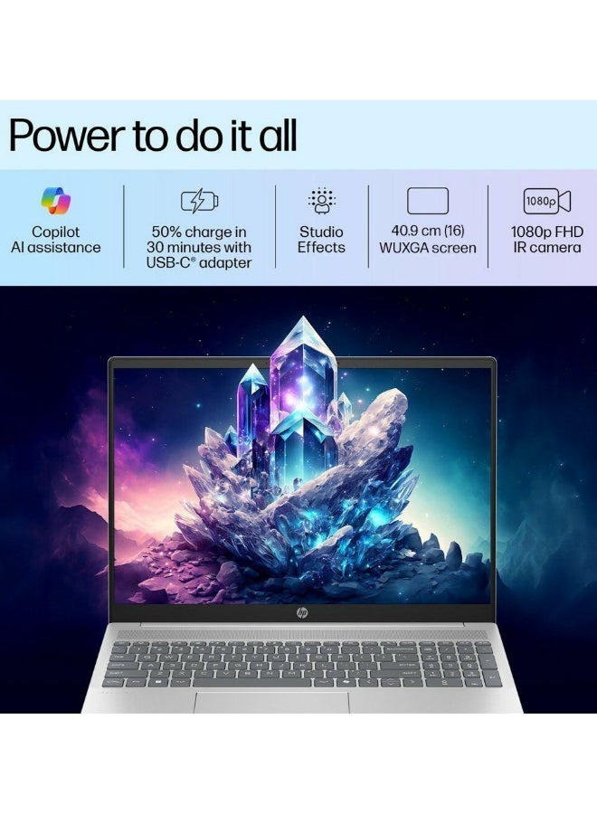 HP - Pavilion 16 Laptop With 16-Inch Display, Core Ultra 5-125U Processor/8GB RAM/512GB SSD/Integrated Graphics/Windows 11 English Blue - Image 1
