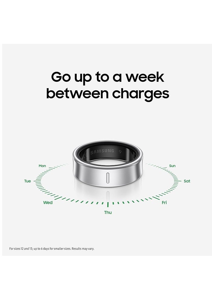 سامسونج Galaxy Ring Fitness Monitor Sleep Tracker AI Smart Ring Size 7 - Titanium Silver - Image 2