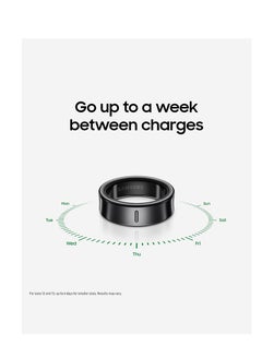 سامسونج Galaxy Ring Fitness Monitor Sleep Tracker AI Smart Ring Size 9 - Titanium Black  - Image 2