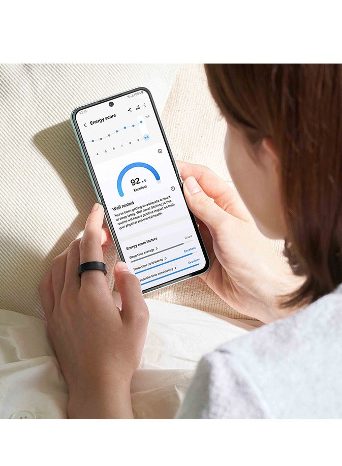 Samsung Galaxy Ring Fitness Monitor Sleep Tracker AI Smart Ring Size 9 - Titanium Black - Image 4