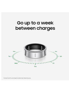 سامسونج Galaxy Ring Fitness Monitor Sleep Tracker AI Smart Ring Size 9 - Titanium Silver  - Image 2