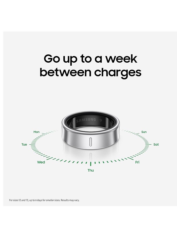 Samsung Galaxy Ring Fitness Monitor Sleep Tracker AI Smart Ring Size 9 - Titanium Silver  - Image 2