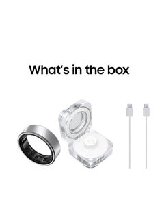 سامسونج Galaxy Ring Fitness Monitor Sleep Tracker AI Smart Ring Size 9 - Titanium Silver  - Image 4