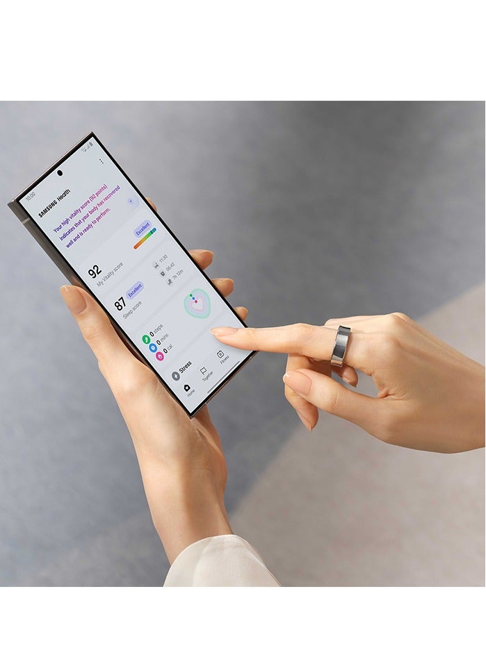 Samsung Galaxy Ring Fitness Monitor Sleep Tracker AI Smart Ring Size 9 - Titanium Silver - Image 5