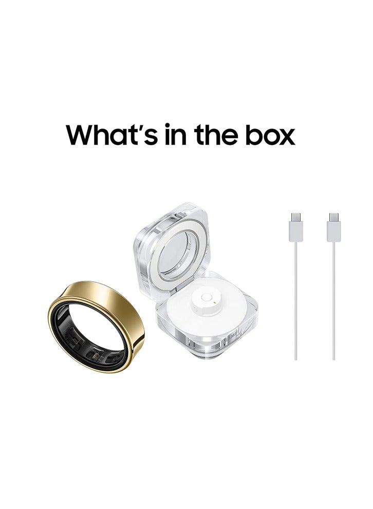 سامسونج Galaxy Ring Fitness Monitor Sleep Tracker AI Smart Ring Size 10 - Titanium Gold - Image 3