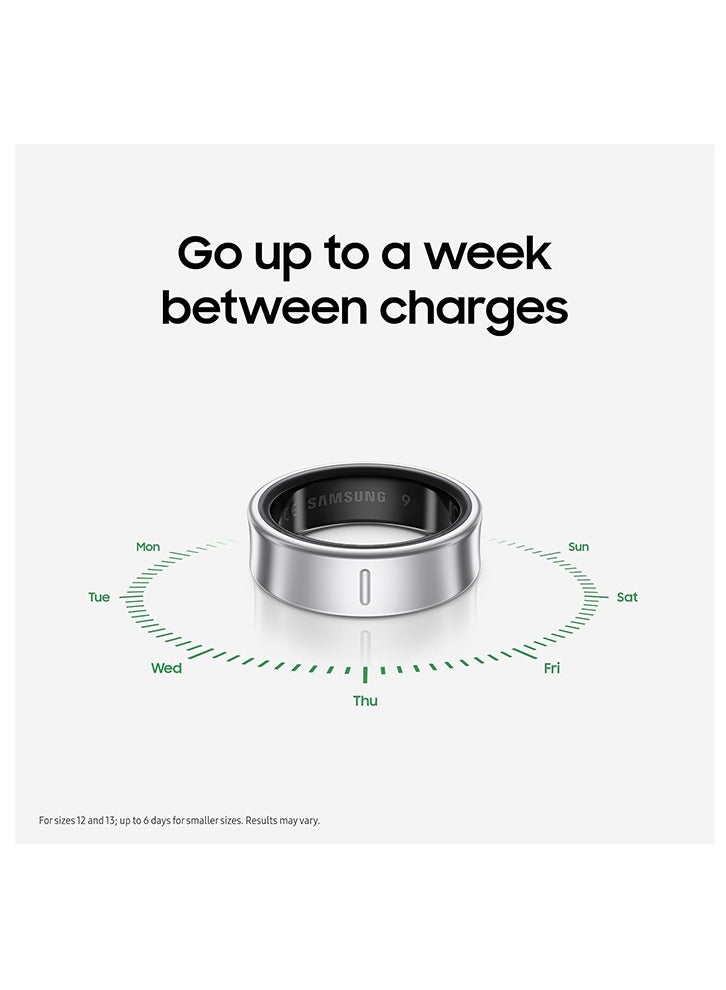 Samsung Galaxy Ring Fitness Monitor Sleep Tracker AI Smart Ring Size 10 - Titanium Silver - Image 2