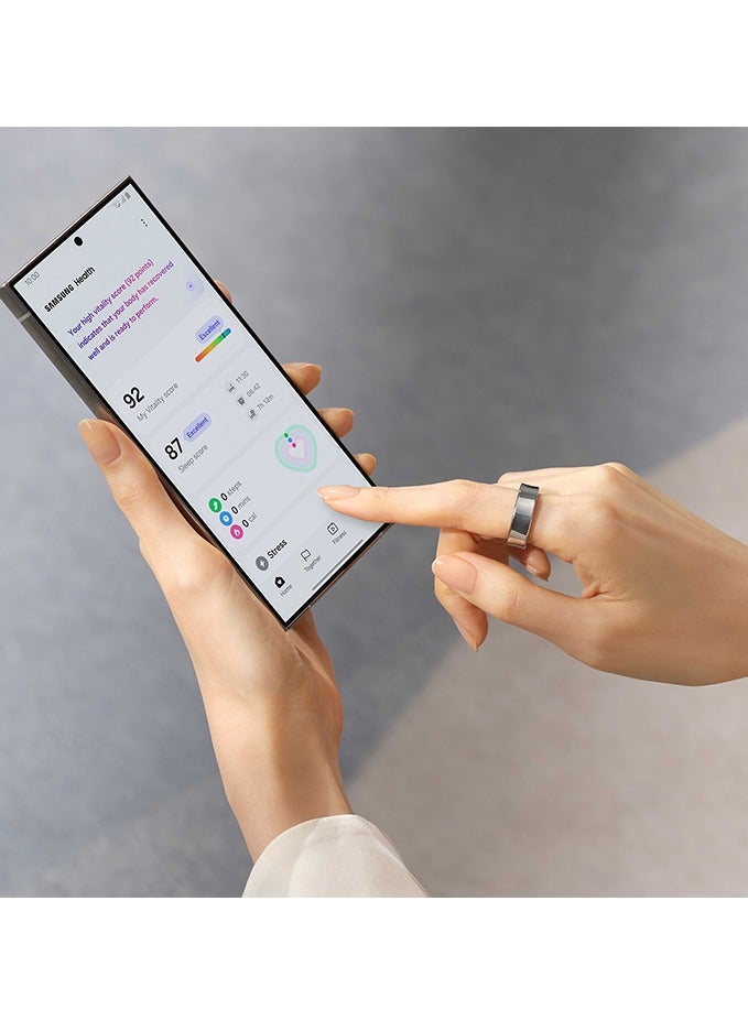 Samsung Galaxy Ring Fitness Monitor Sleep Tracker AI Smart Ring Size 10 - Titanium Silver - Image 5