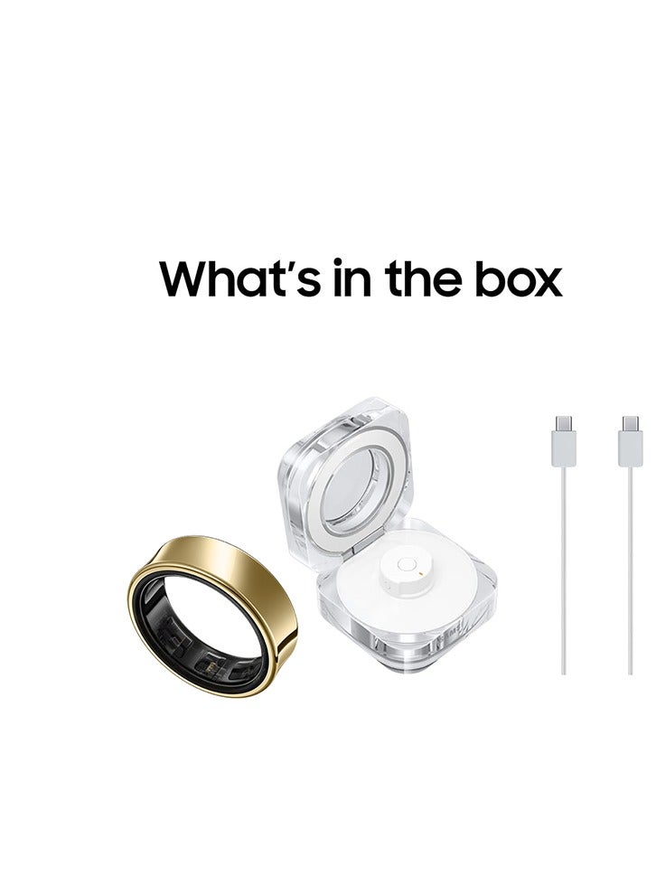 سامسونج Galaxy Ring Fitness Monitor Sleep Tracker AI Smart Ring Size 12 - Titanium Gold - Image 3