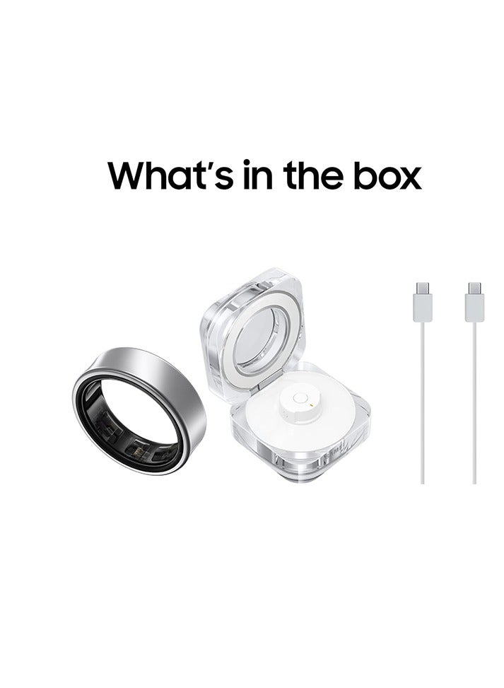 سامسونج Galaxy Ring Fitness Monitor Sleep Tracker AI Smart Ring Size 12 - Titanium Silver - Image 3