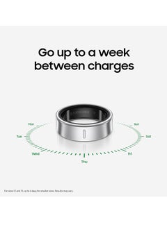 سامسونج Galaxy Ring Fitness Monitor Sleep Tracker AI Smart Ring Size 13 - Titanium Silver  - Image 2